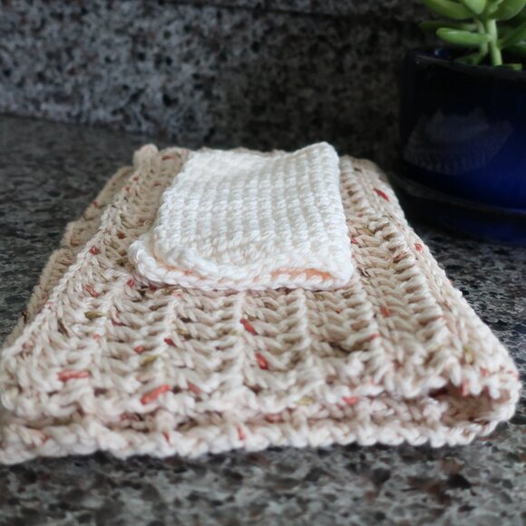 Multicolored Crochet Dish Drying Mats 100% Cotton Kitchen - Picture 6 of 12